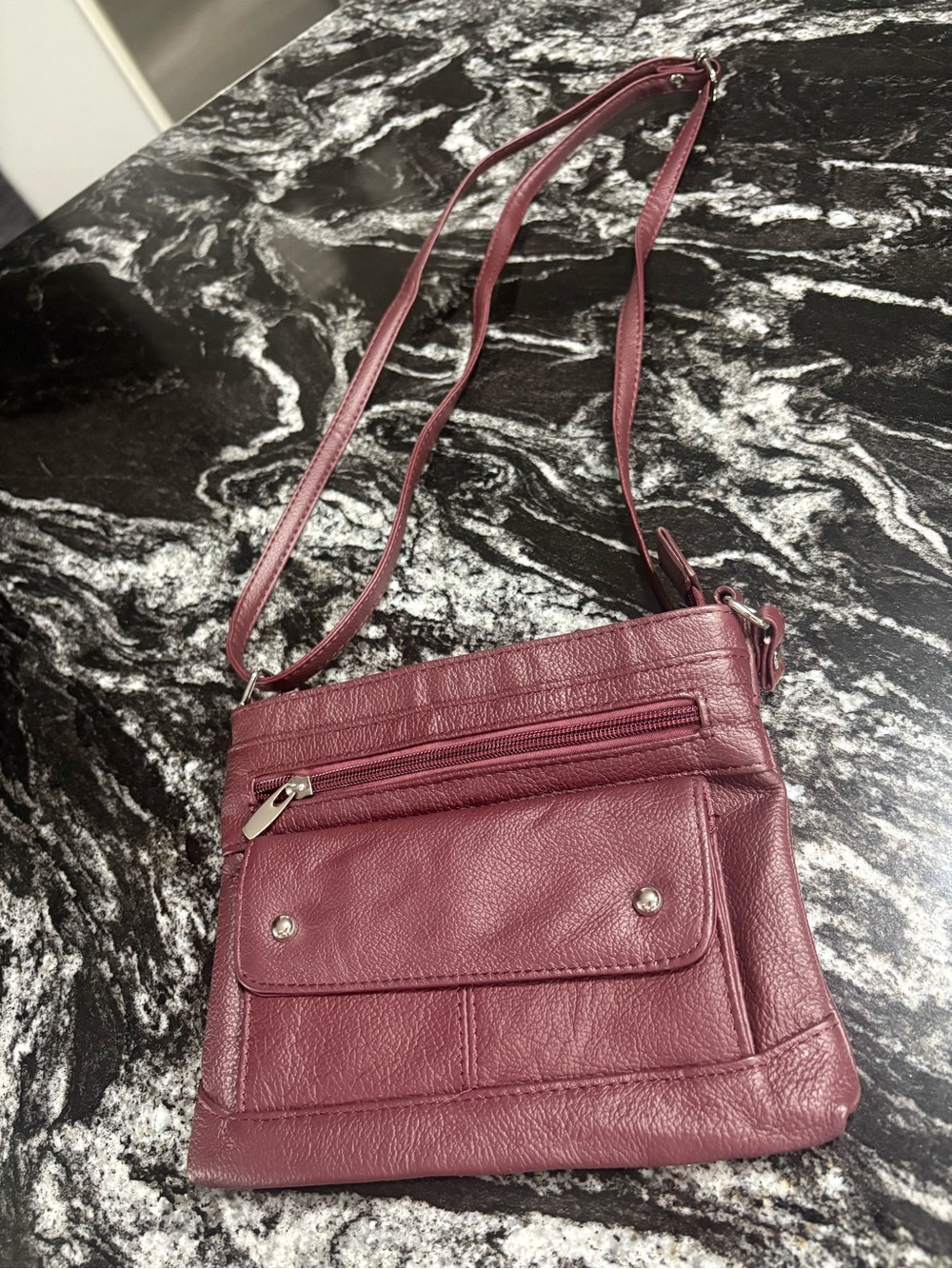 Women’s Crossbody Bag in Deep Burgundy